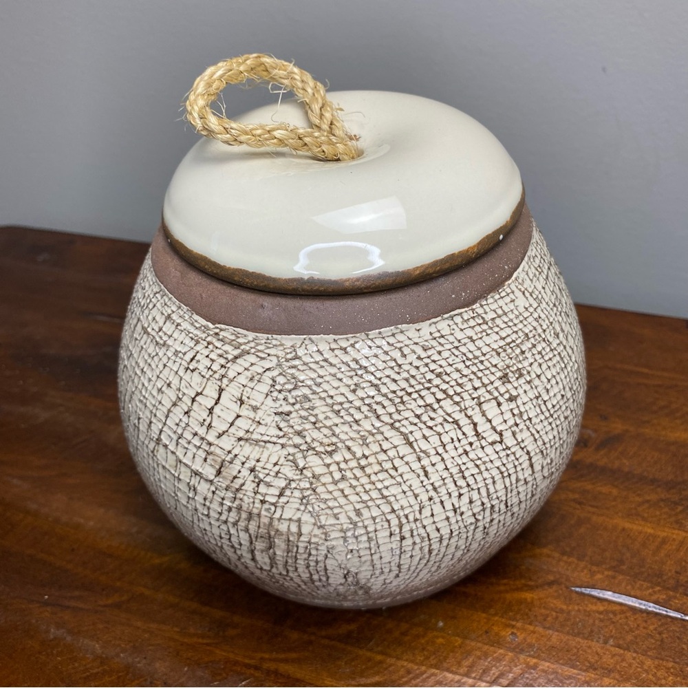 Ceramic Storage Jar with Pull Lid